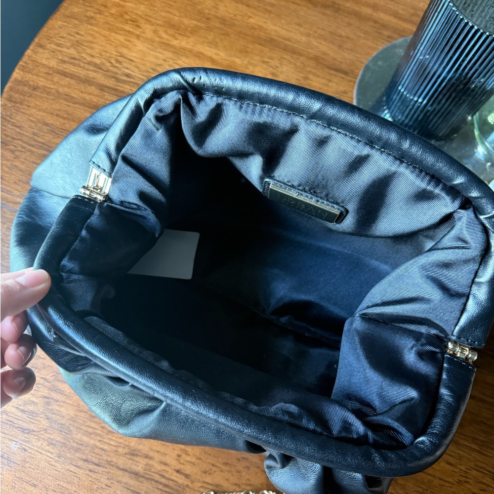 Elegant Black faux Leather Clutch - Picture 2 of 3